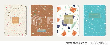 Brochure cover design. Terrazzo abstract Brochure cover design. Terrazzo abstract 127570802