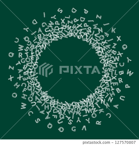 Falling letters of English language. Colorful 127570807