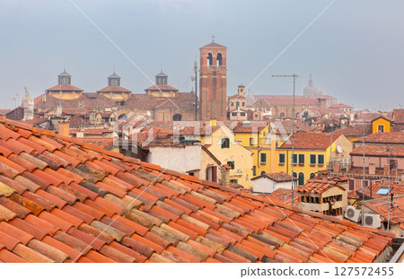 Rooftop view of San Giovanni Elemosinario in Venice, Italy Rooftop view of San Giovanni Elemosinario in Venice, Italy 127572455