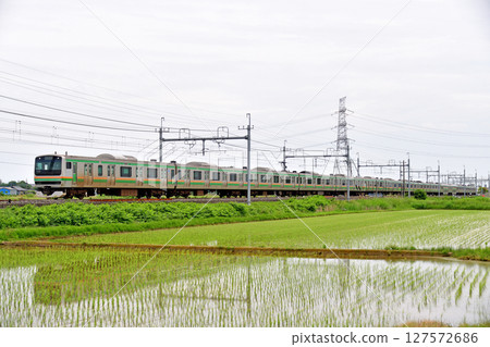 東北本線 東鷲宮~栗橋 JR東日本 E231系列 1000系列 S-01編組(神津) 東北本線 東鷲宮~栗橋 JR東日本 E231系列 1000系列 S-01編組(神津) 127572686