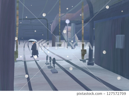 Along the snowy tracks Along the snowy tracks 127572709