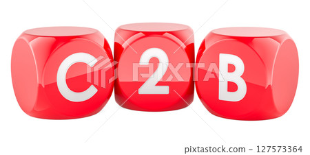 C2B, consumer to business concept. 3D rendering 127573364