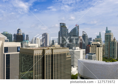泰國曼谷市中心的高樓大廈 127573972