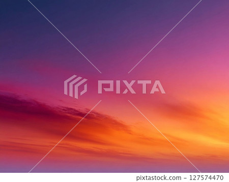 Vibrant Pink And Orange Sunset Sky 127574470