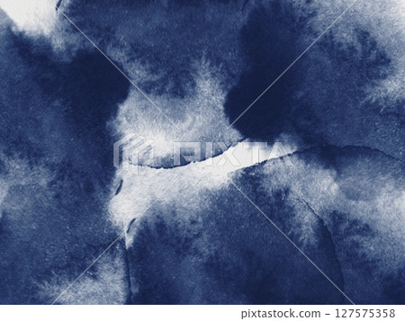 Deep Blue Watercolor Abstract Circles Pattern Design Background Template paper high-quality texture pastel cold winter 127575358