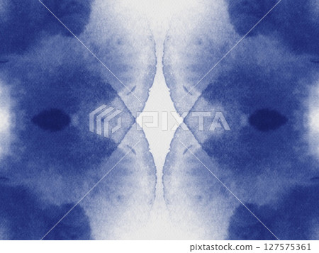 Blue watercolor circular shapes pattern textured paper high-quality texture background pastel dark light acrylic alcohol ink winter card template minimalistic 127575361