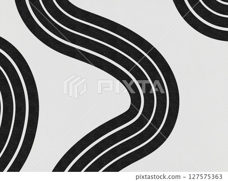 Abstract black white wavy line pattern background geometric design template card element minimalistic vertical horizontal 127575363