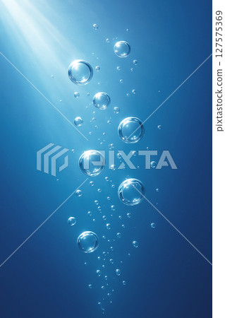 氣泡在水中舞動,光線透過的背景材料 氣泡在水中舞動,光線透過的背景材料 127575369