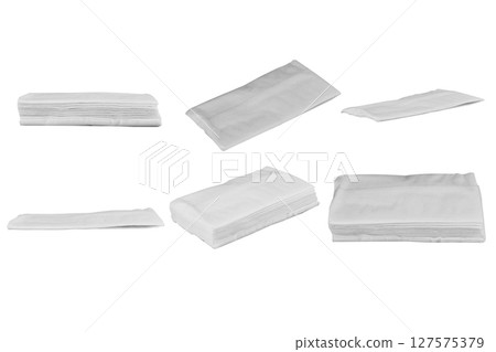 Tissue paper on white background single 127575379