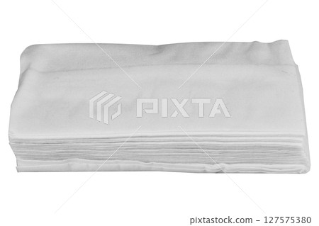 Tissue paper on white background single Tissue paper on white background single 127575380