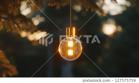 Illumination: A Single Hanging Lightbulb Illumination: A Single Hanging Lightbulb 127575759