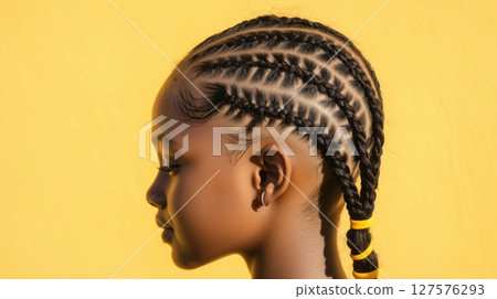 African girlrsquo wire cut on head. Haircut 127576293