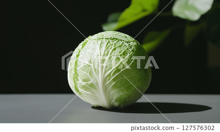 A ball of traditional Korean cabbage Kimchi napa 127576302