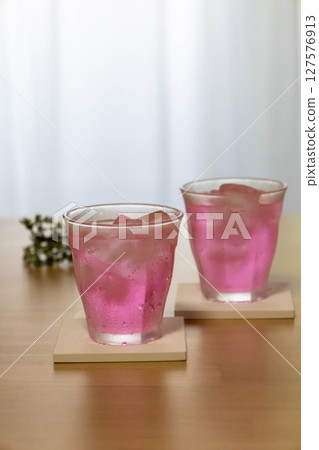 Cold pink drink Cold pink drink 127576913
