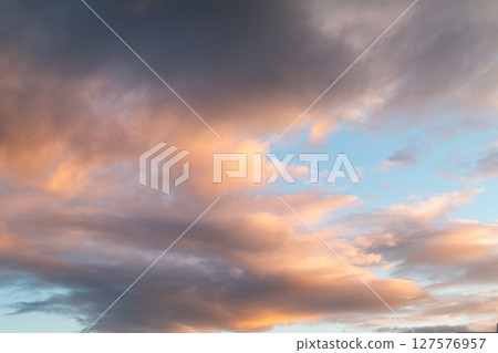 sunset sky with clouds 127576957