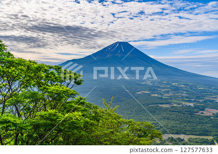 初夏晴空萬裡，富士山的壯麗景色（龍岳瞭望台） 127577633