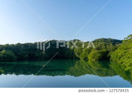 陽光下美麗的湖泊 陽光下美麗的湖泊 127578435