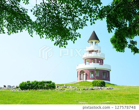 北海道新篠津公園觀景台的壯麗景色 北海道新篠津公園觀景台的壯麗景色 127578748