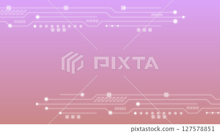 技術、IT、電子電路等的抽象插圖。 127578851