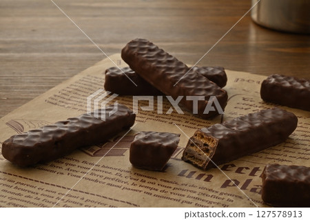 Chocolate wafers Chocolate wafers 127578913