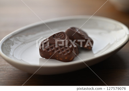 心型巧克力脆片 127579076