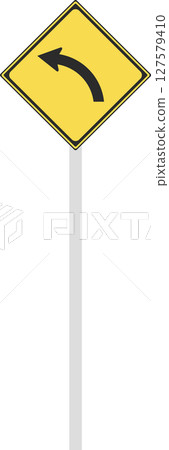 帶有桿標誌的插圖（帶彎曲） 127579410