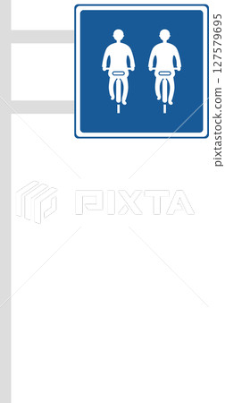 Single illustration of a sign with a pole - parallel movement allowed Single illustration of a sign with a pole - parallel movement allowed 127579695