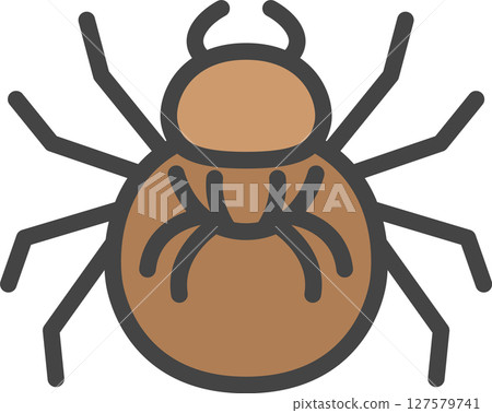 Color mini insect single icon: Mite Color mini insect single icon: Mite 127579741