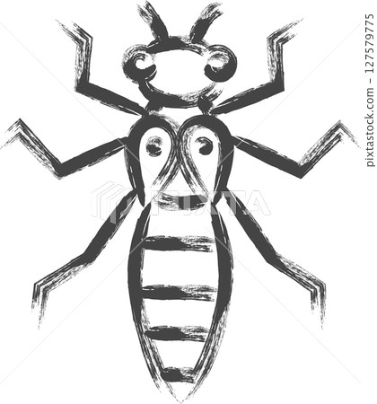 Brush-drawn mini insect icon: Nymph Brush-drawn mini insect icon: Nymph 127579775
