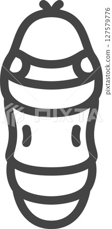 Line drawing mini insect single icon Caterpillar Line drawing mini insect single icon Caterpillar 127579776