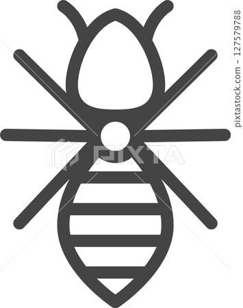 線條畫迷你昆蟲單一圖示:螞蟻 線條畫迷你昆蟲單一圖示:螞蟻 127579788