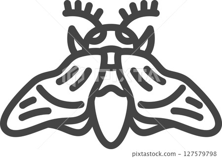 線條畫迷你昆蟲單圖:蠶 線條畫迷你昆蟲單圖:蠶 127579798