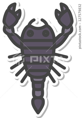貼紙式迷你昆蟲圖示:蝎子 貼紙式迷你昆蟲圖示:蝎子 127579832