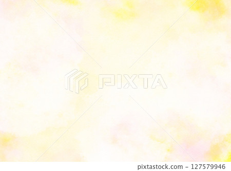 水彩塗抹簡單的黃色背景 127579946