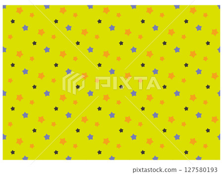 Simple and retro star pattern material in Halloween colors 127580193