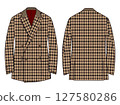 WB4B Double-breasted, 4-button, patch and flap, natural shoulder, side vents 127580286
