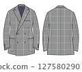 WB4B Double-breasted 4-button 3-patch Natural shoulder 127580290