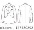 WB4B Double-breasted, 4-button, high button position, double flap, diagonal pockets, natural 127580292