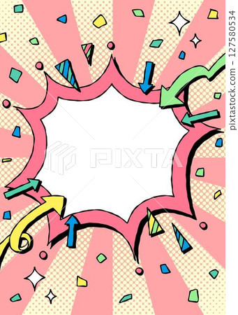 Hand-drawn thorny frames and decorations, pop background frames, sunburst 127580534