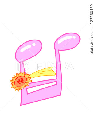 帶有向日葵流星的音符 127580589