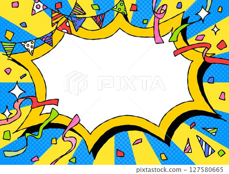 Hand-drawn thorny frames and decorations, pop background frames, sunburst 127580665