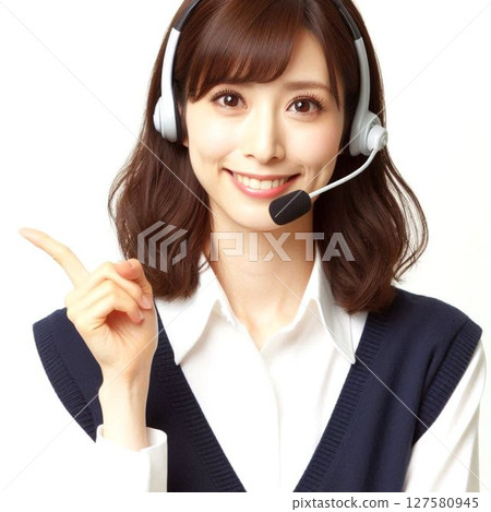 一個微笑的操作員 127580945