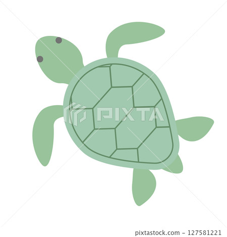 Swimming sea turtle illustration 127581221