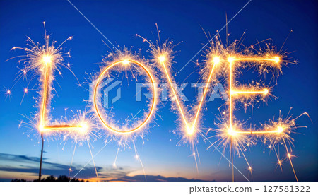 LOVE writing like sparkler light . Generated Image LOVE writing like sparkler light . Generated Image 127581322