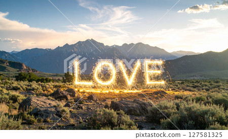 LOVE writing like sparkler light . Generated Image 127581325