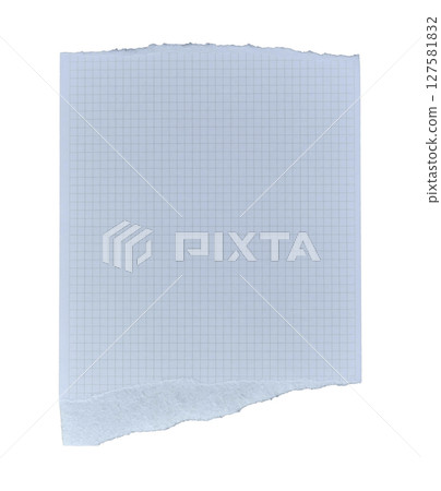Torn striped paper sheet isolated on white background Torn striped paper sheet isolated on white background 127581832