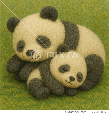 Sleeping panda 127581897