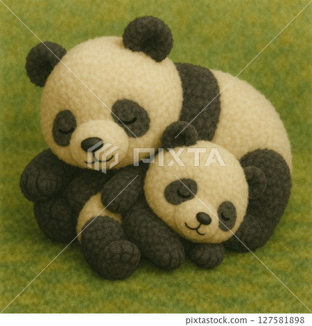 Sleeping panda 127581898