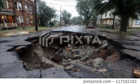 A sunken and holed road 127582102