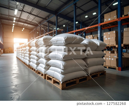 倉庫裡儲存的米 127582268